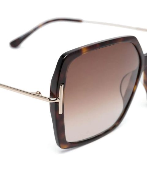 TOM FORD Eyewear oversize square-frame sunglasses - Brown