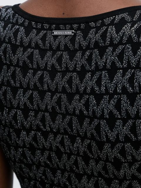 MICHAEL Michael Kors sukienka kolor czarny midi dopasowana MF5838CK0K