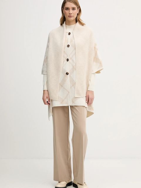 Barbour kardigan z dodatkiem wełny Vienna damski kolor beżowy LKN1734 - zdjęcie produktu nr 2