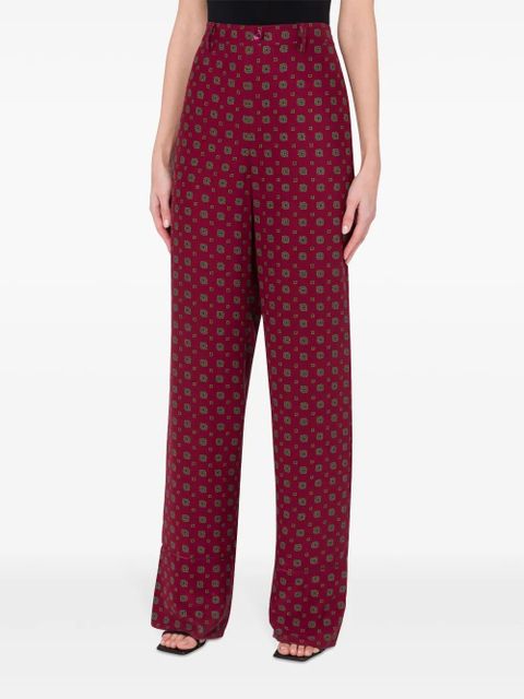 Moschino geometric-print trousers - Red - zdjęcie produktu nr 2