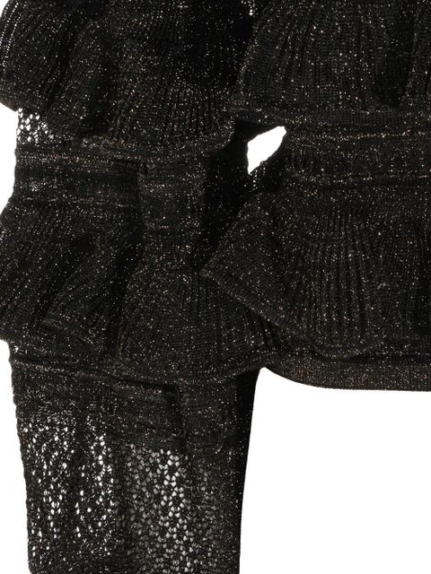 ZIMMERMANN Rebellion ruffled tie top - Black