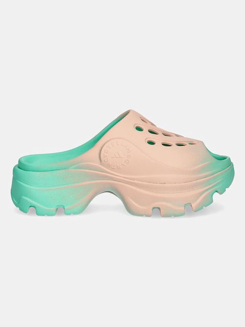 adidas by Stella McCartney klapki Clog damskie kolor zielony na platformie JH8952 - zdjęcie produktu nr 2