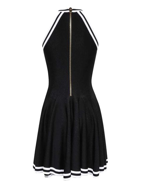 Balmain halterneck fluted dress - Black