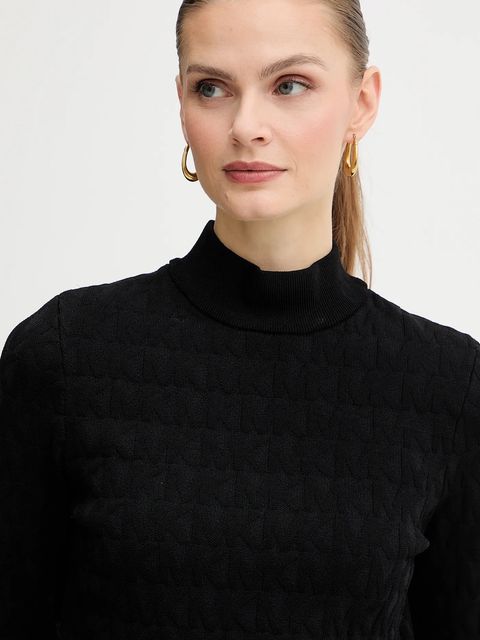 MICHAEL Michael Kors sweter damski kolor czarny z półgolfem MF5619YJWV