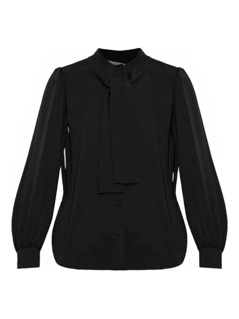 Max Mara tie-fastening puff-sleeve blouse - Black - zdjęcie produktu nr 1