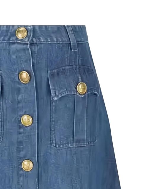 Valentino Garavani lightweight denim cotton midi skirt - Blue