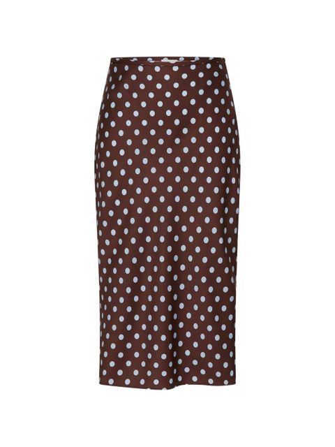Posse polka dot-pattern midi skirt - Brown - zdjęcie produktu nr 1