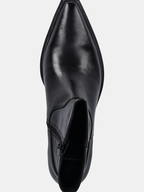 Vagabond Shoemakers botki skórzane KELSEY damskie kolor czarny na słupku 5810-101-20