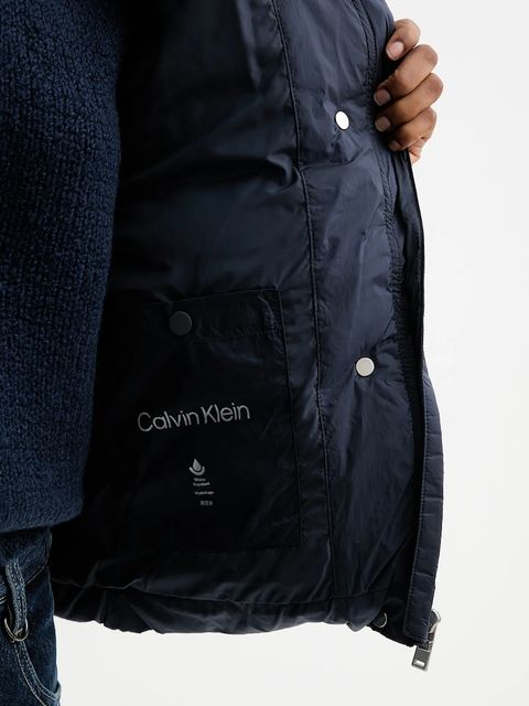 Calvin Klein kurtka puchowa kolor granatowy zimowa oversize LV044D525G