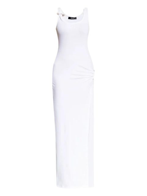 Versace asymmetrical ruched maxi dress - White - zdjęcie produktu nr 1