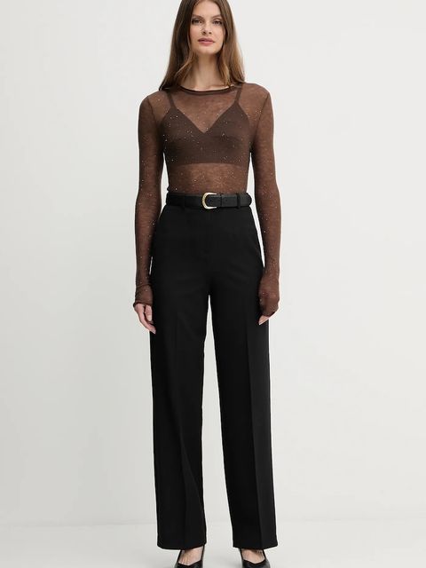 Pinko sweter wełniany damski kolor brązowy lekki 105398 A2PM - zdjęcie produktu nr 2