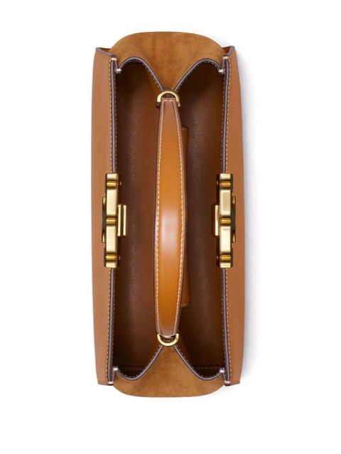 Tory Burch Eleanor leather satchel bag - Brown
