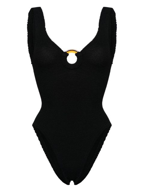 Hunza G Celine shirred swimsuit - Black - zdjęcie produktu nr 1