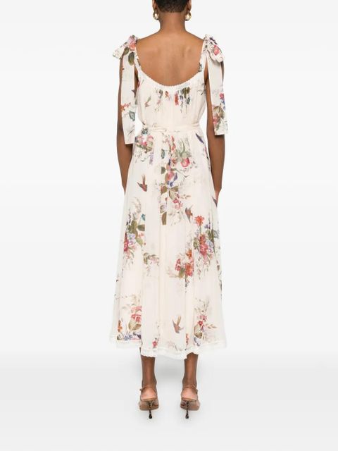 ZIMMERMANN floral-print midi dress - Neutrals
