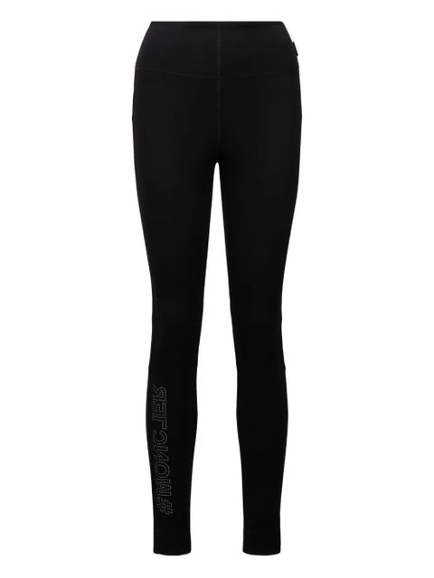 Moncler logo detail leggings - Black - zdjęcie produktu nr 1