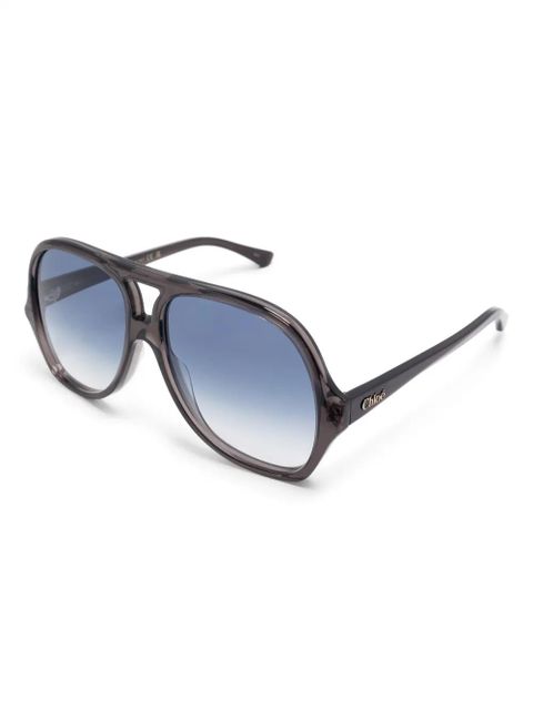 Chloé Eyewear pilot-frame sunglasses - Black - zdjęcie produktu nr 2