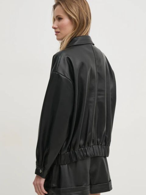 Answear.LAB kurtka damska kolor czarny przejściowa oversize