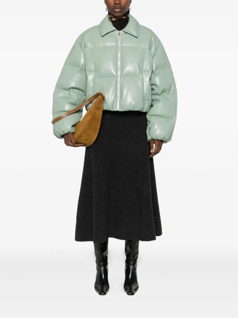 Nanushka adjustable cropped puffer jacket - Green - zdjęcie produktu nr 2