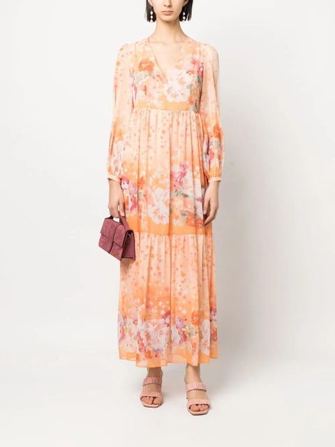 TWINSET floral-print empire-line dress - Orange - zdjęcie produktu nr 2