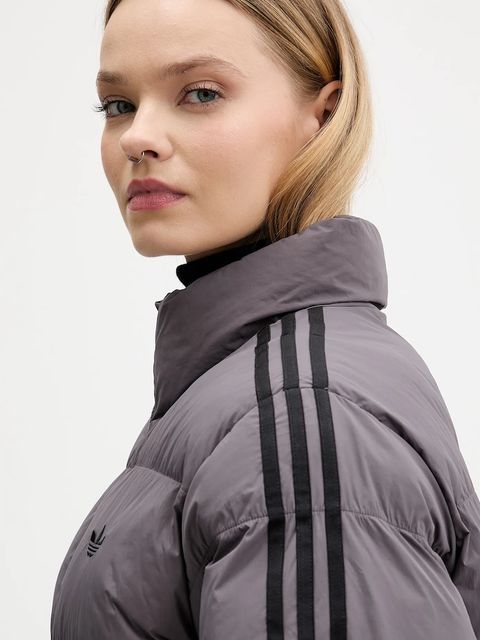 adidas Originals kurtka Long Puffer kolor fioletowy zimowa JX2952