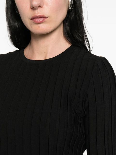 Sportmax SPSCamera ribbed cropped T-shirt - Black