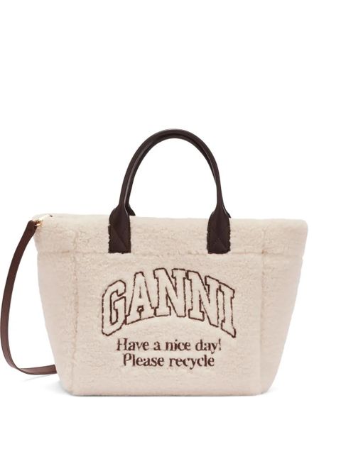 GANNI logo-detail tote bag - Neutrals - zdjęcie produktu nr 1