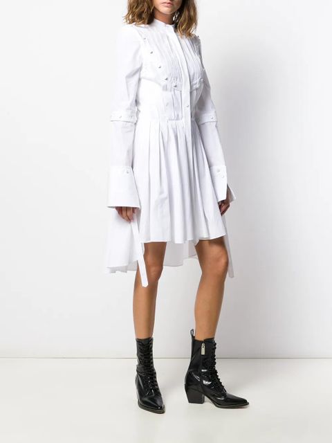 Alexander McQueen pleated shirt dress - White