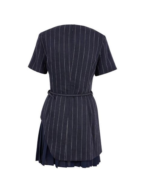 Simkhai Blakely belted pinstripe mini dress - Blue - zdjęcie produktu nr 2