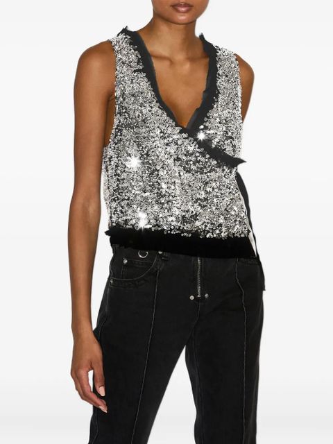 ISABEL MARANT Tahina sequined vest - Black