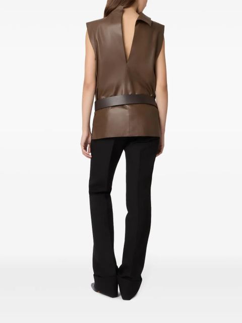 Tod's leather top - Brown - zdjęcie produktu nr 2