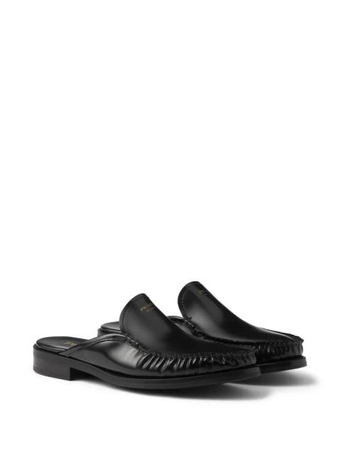 Prada leather mules - Black - zdjęcie produktu nr 2