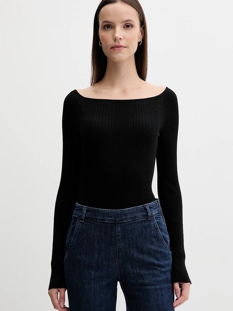 United Colors of Benetton sweter damski kolor czarny lekki 16UYD10E7 - zdjęcie produktu nr 1