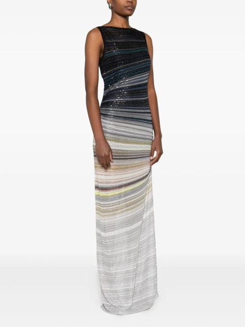 Missoni draped sleeveless maxi dress - Blue