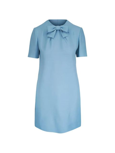 Valentino Garavani bow-detail short-sleeve dress - Blue - zdjęcie produktu nr 1