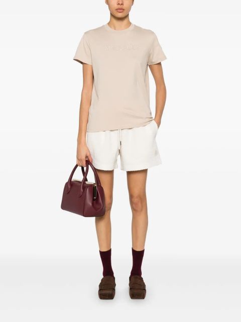 Moncler logo-patch shorts - White