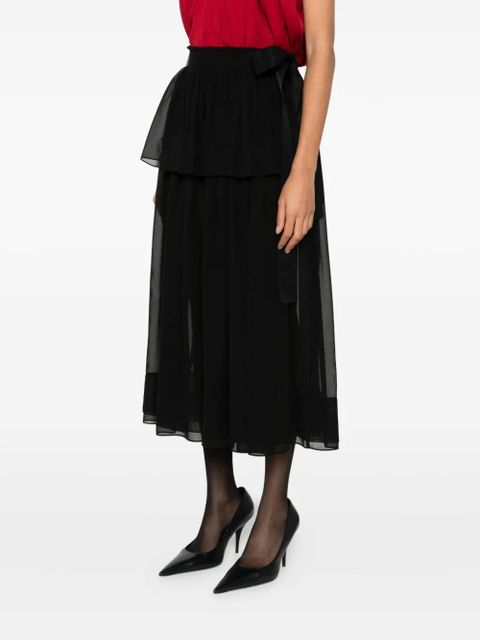 Lanvin tiered-bow trousers - Black