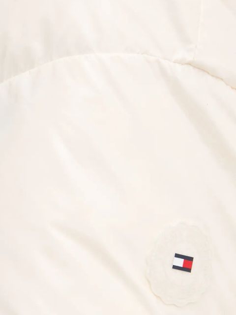 Tommy Hilfiger kurtka puchowa damska kolor beżowy zimowa oversize WW0WW43523