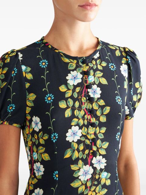 ETRO floral-print A-line dress - Black