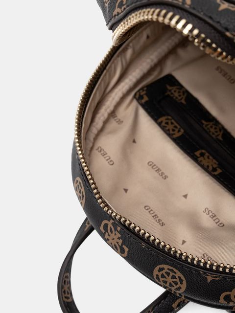 Guess plecak MANHATTAN damski kolor brązowy mały wzorzysty HWPG71 18320