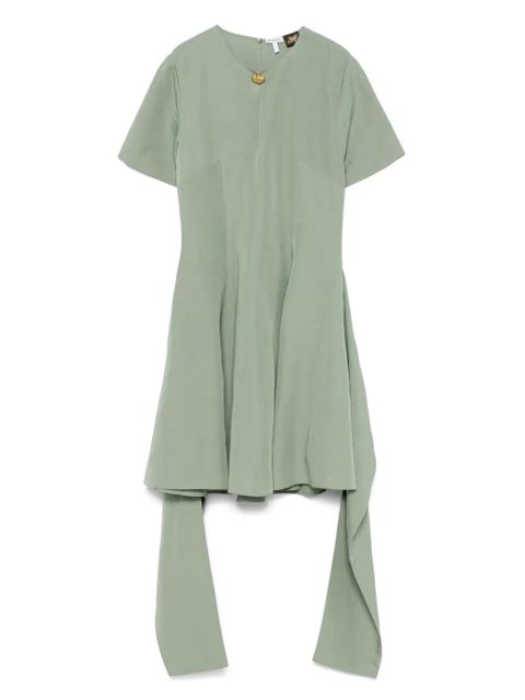 LOEWE logo-plaque mini dress - Green - zdjęcie produktu nr 1