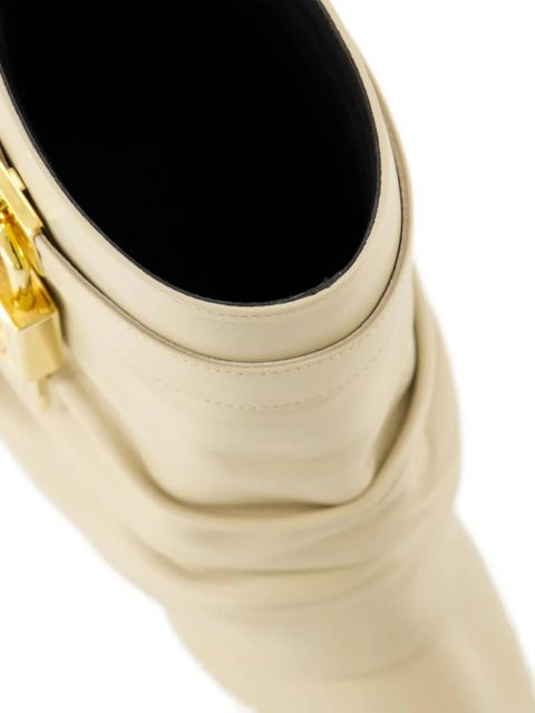 Givenchy 90mm Shark Lock Stiletto leather boots - Neutrals