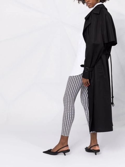 Valentino Garavani all-over logo-print leggings - Black