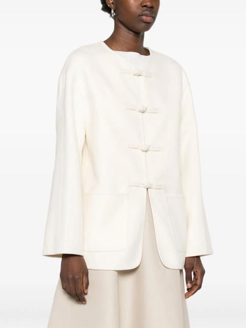 Róhe braid-trim jacket - Neutrals