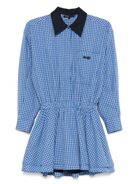 Maje rhinestone-embellished checked mini dress - Blue - zdjęcie produktu nr 1