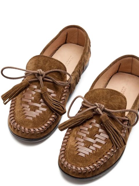 MARANT ÉTOILE Fitza fringed loafers - Brown