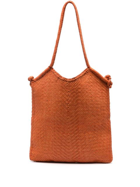 DRAGON DIFFUSION Minga leather tote bag - Orange