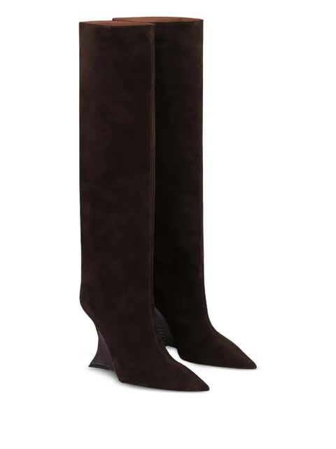Paris Texas 105mm Nina pointed-toe boots - Brown - zdjęcie produktu nr 2