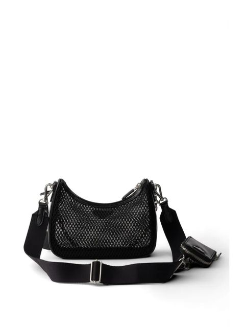 Prada Re-Edition 2005 mesh and brushed leather bag - Black - zdjęcie produktu nr 2
