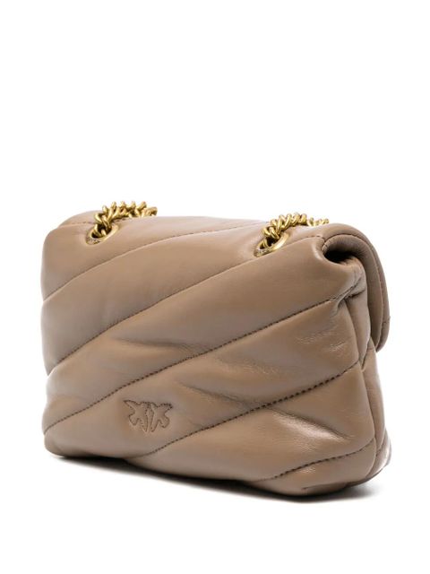 PINKO Love Baby padded leather bag - Brown