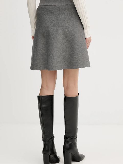 United Colors of Benetton spódnica kolor szary mini rozkloszowana 17Q3D001X